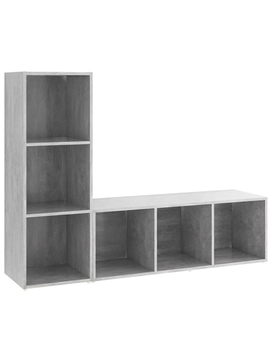 Telerikapid, 2 tk, betoonhall, 107x35x37 cm, puitlaastplaat