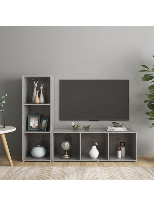 Telerikapid, 2 tk, betoonhall, 107x35x37 cm, puitlaastplaat