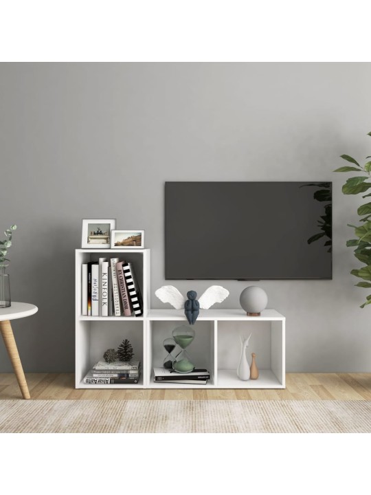 Telerikapid 2 tk valge 72x35x36,5 cm puitlaastplaat