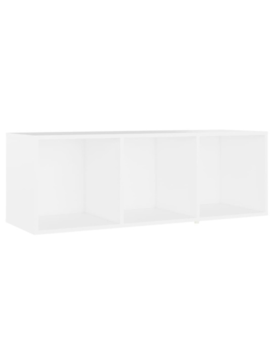 Telerikapid 3 tk kõrgläikega valge 107x35x37 cm puitlaastplaat