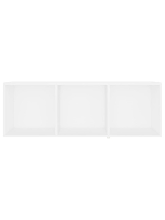 Telerikapid 3 tk kõrgläikega valge 107x35x37 cm puitlaastplaat