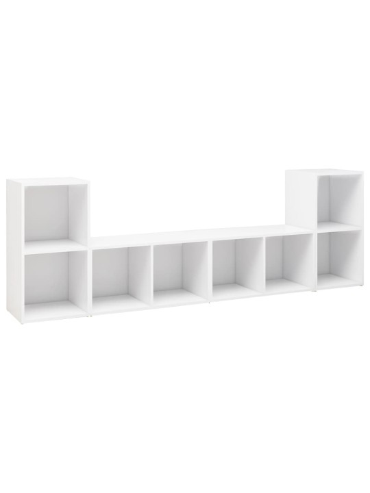 Telerikapid 4 tk valge 72x35x36,5 cm puitlaastplaat