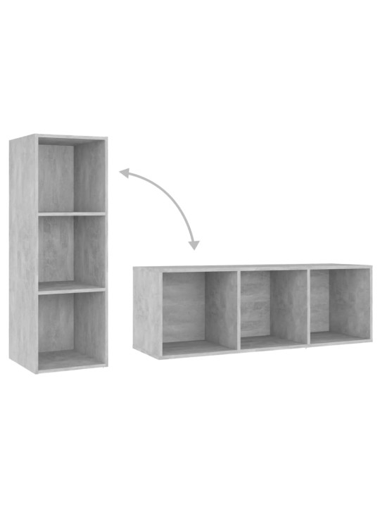 3-osaline telerikappide komplekt, betoonhall, puitlaastplaat