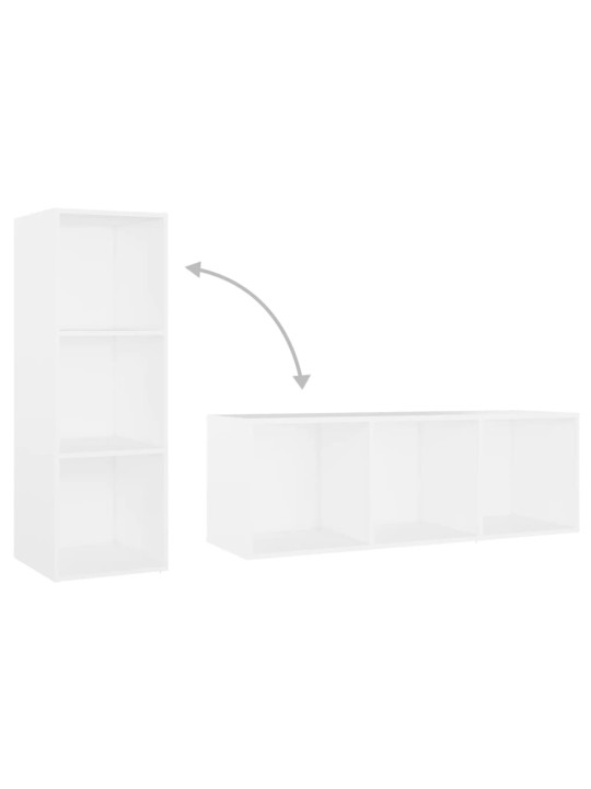 Telerikapid 4 tk valge 107x35x37 cm puitlaastplaat