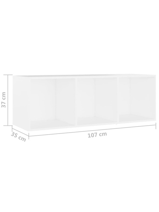 Telerikapid 4 tk valge 107x35x37 cm puitlaastplaat