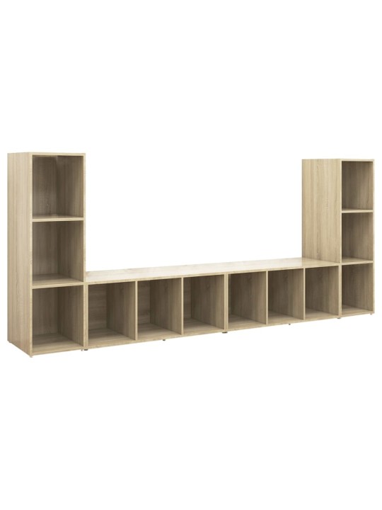 Telerikapid 4 tk, sonoma tamm, 107x35x37 cm, puitlaastplaat