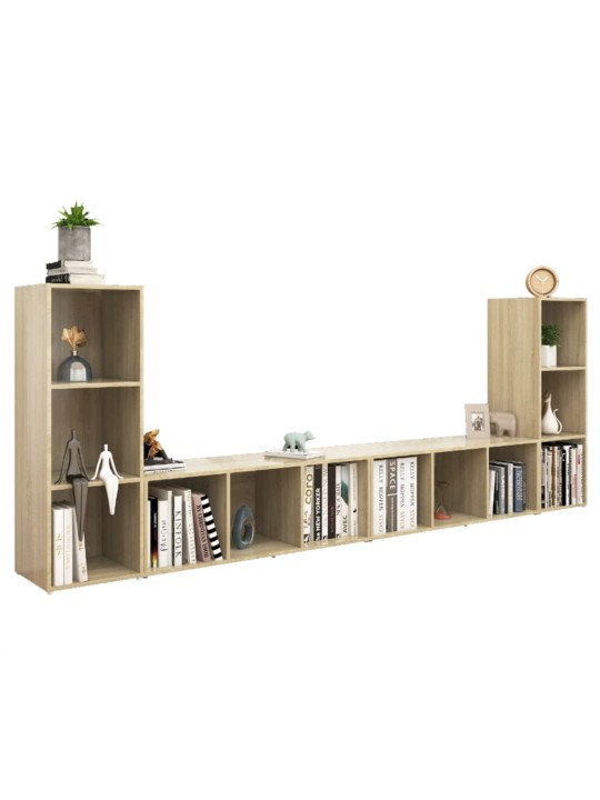 Telerikapid 4 tk, sonoma tamm, 107x35x37 cm, puitlaastplaat