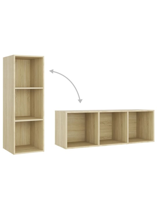 Telerikapid 4 tk, sonoma tamm, 107x35x37 cm, puitlaastplaat