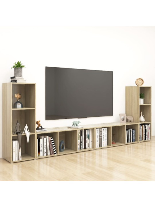 Telerikapid 4 tk, sonoma tamm, 107x35x37 cm, puitlaastplaat