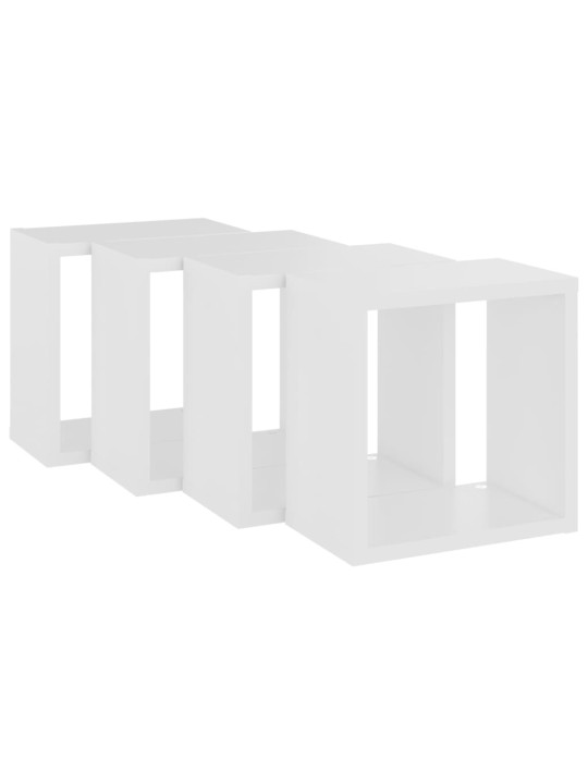 KUUBIKUKUJULISED SEINARIIULID 4 TK, VALGE, 26 X 15 X 26 CM