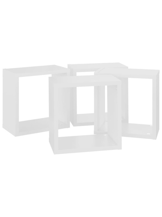 KUUBIKUKUJULISED SEINARIIULID 4 TK, VALGE, 26 X 15 X 26 CM