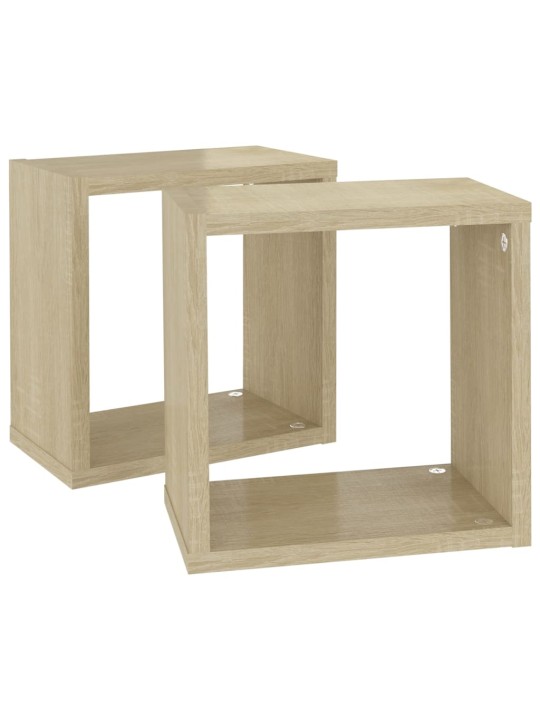 KUUBIKUKUJULISED SEINARIIULID 2 TK, SONOMA TAMM, 26X15X26 CM