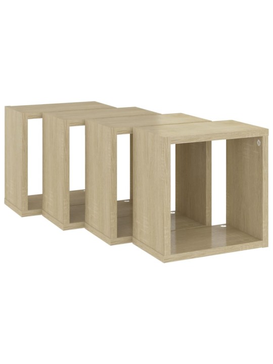 KUUBIKUKUJULISED SEINARIIULID 4 TK, SONOMA TAMM, 26X15X26 CM