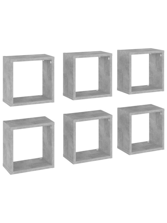 KUUBIKUKUJULISED SEINARIIULID 6 TK, BETOONHALL, 26X15X26 CM