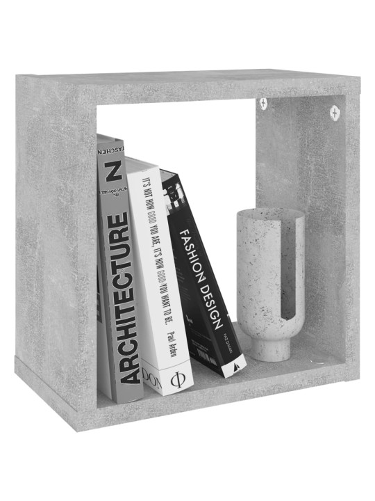KUUBIKUKUJULISED SEINARIIULID 6 TK, BETOONHALL, 26X15X26 CM