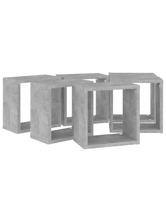 KUUBIKUKUJULISED SEINARIIULID 6 TK, BETOONHALL, 26X15X26 CM