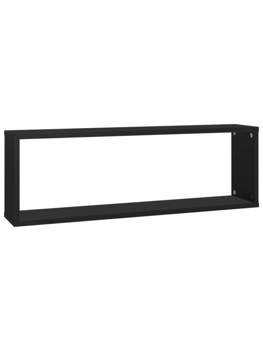 KUUBIKUKUJULISED SEINARIIULID 6 TK, MUST, 80 X 15 X 26,5 CM