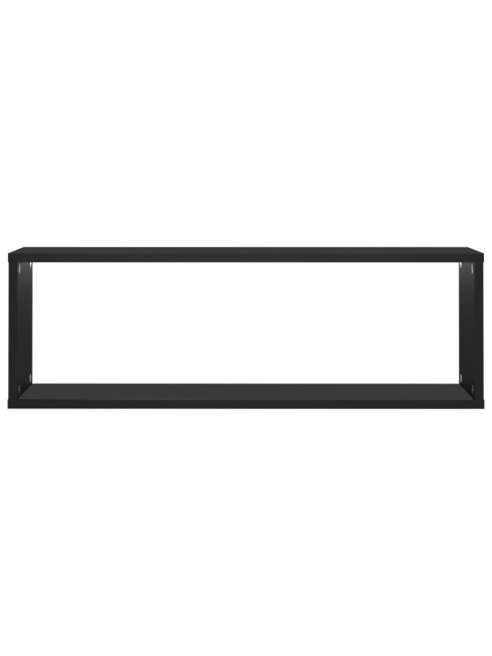 KUUBIKUKUJULISED SEINARIIULID 6 TK, MUST, 80 X 15 X 26,5 CM
