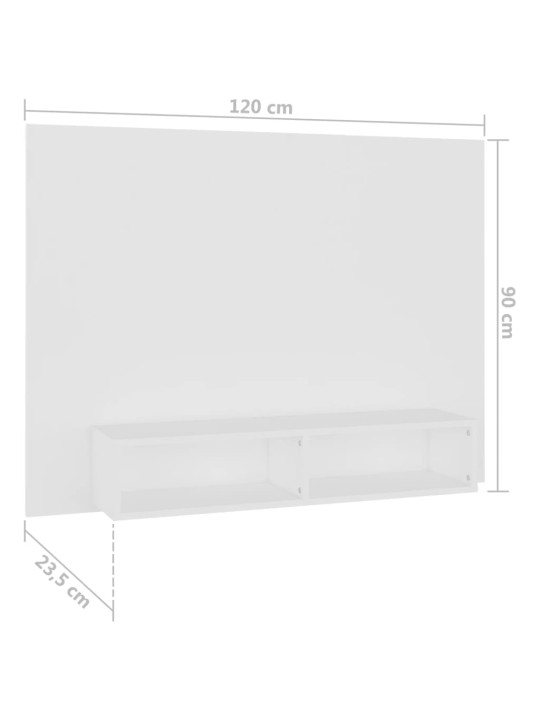 Tv-seinakapp, valge, 120 x 23,5 x 90 cm, puitlaastplaat