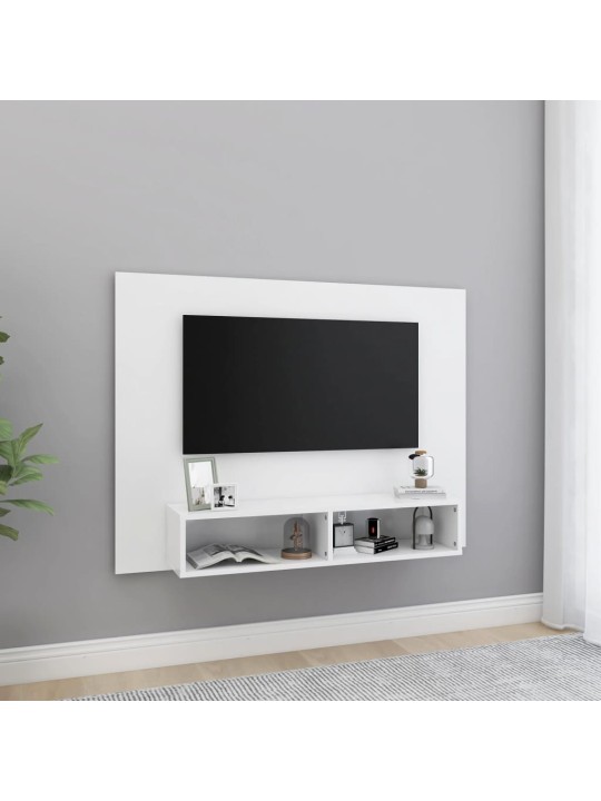 Tv-seinakapp, valge, 120 x 23,5 x 90 cm, puitlaastplaat