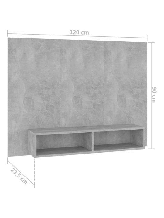 TV-SEINAKAPP, BETOONHALL, 120X23,5X90 CM, TEHISPUIT
