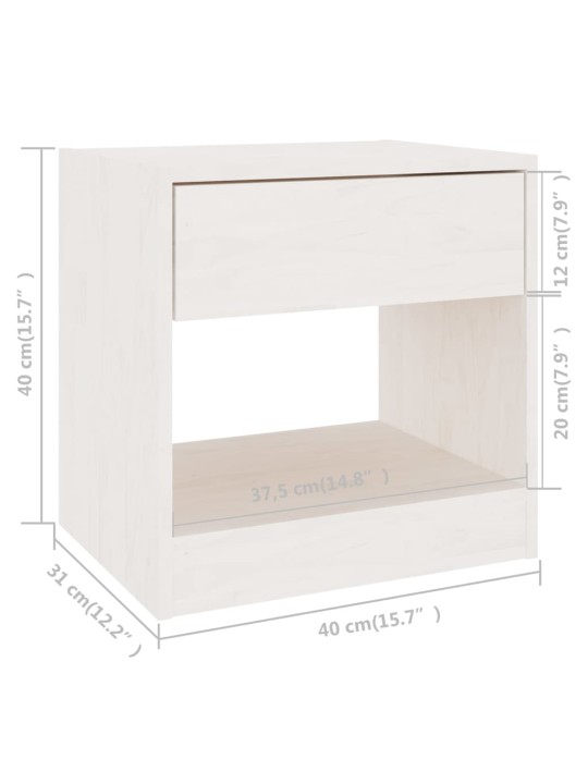 Öökapid 2 tk, 40x31x40 cm, täismännipuit