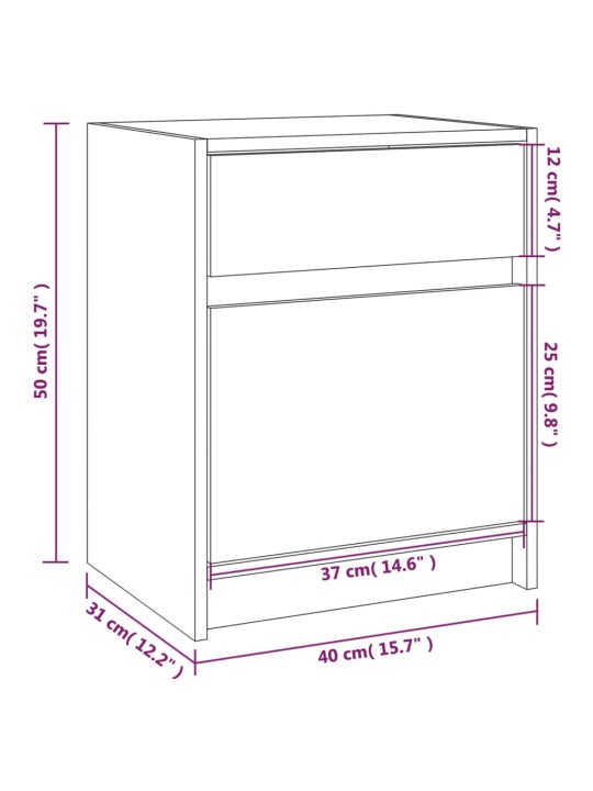 Öökapid 2 tk, 40x31x50 cm, täismännipuit