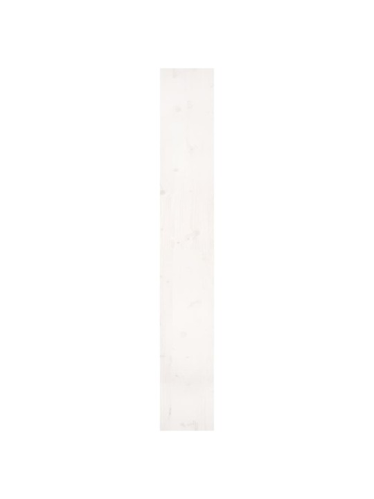 Raamaturiiul/ruumijagaja, valge, 80x30x199,5 cm, täismännipuit