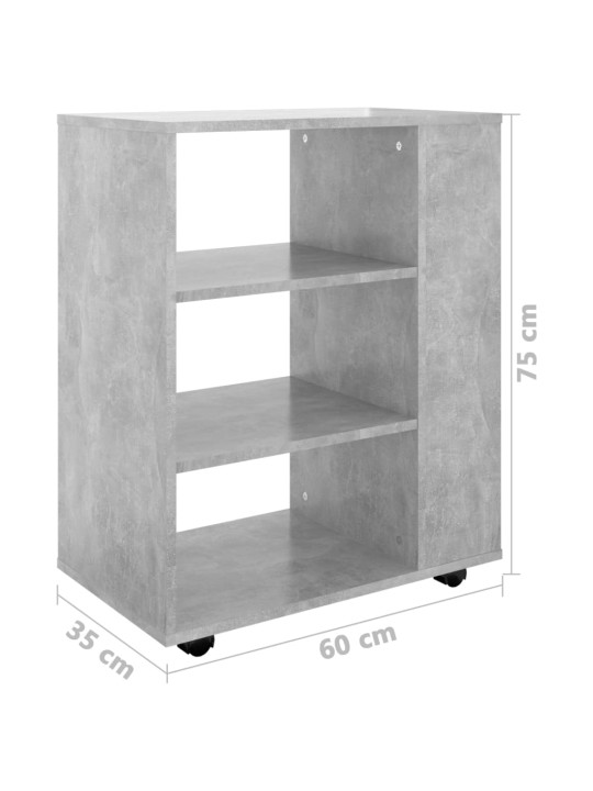 Ratastel kapp, betoonhall, 60 x 35 x 75 cm, puitlaastplaat