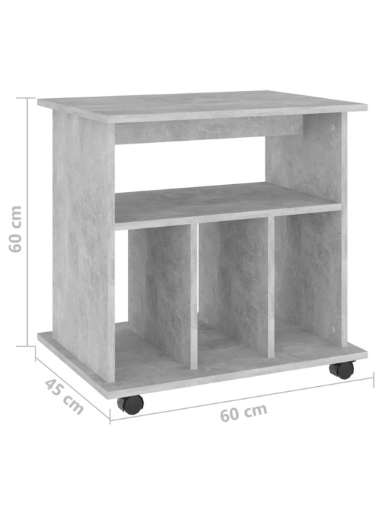 Ratastel kapp, betoonhall, 60x45x60 cm, puitlaastplaat