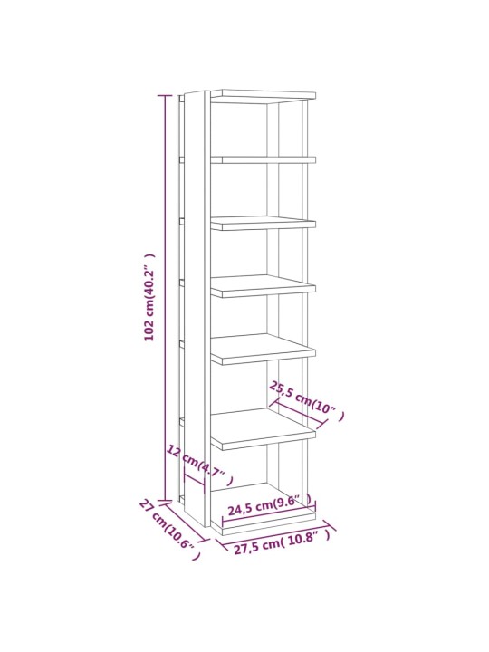 Kingakapid 2 tk, sonoma tamm, 27,5x27x102 cm