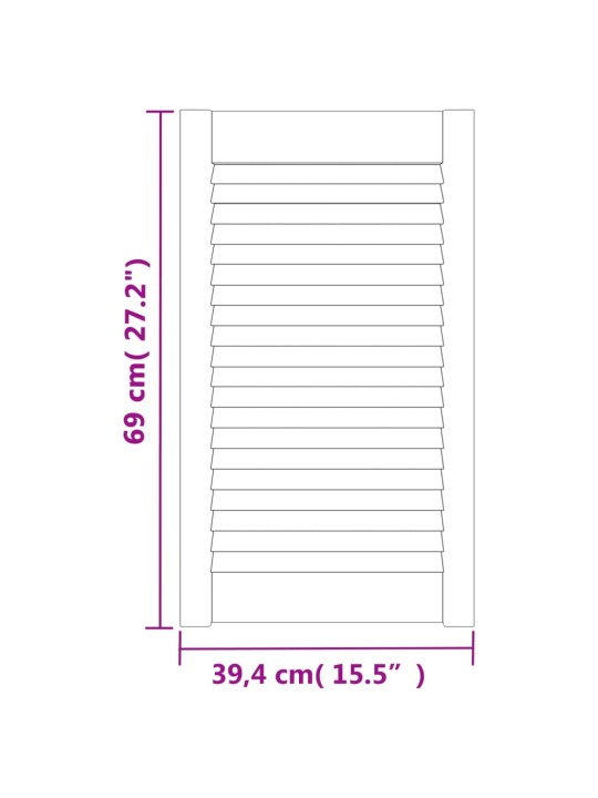 Kapiuksed, võrega disain 2 tk 69x39,4 cm männipuit