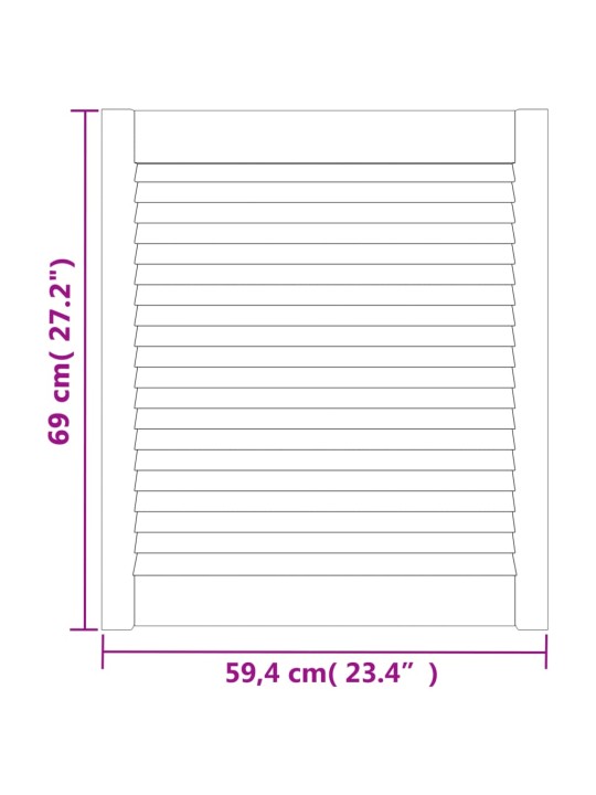 Kapiuksed, võrega disain 2 tk 69x59,4 cm männipuit