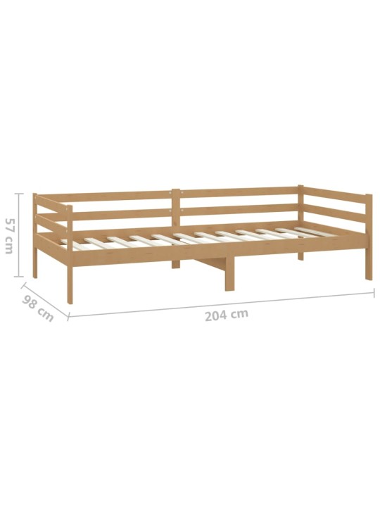 Päevavoodi raam ilma madratsita meekarva männipuit 90 x 200 cm