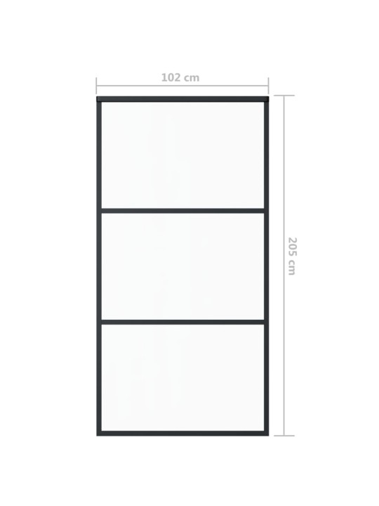 Liuguks riistvarakomplektiga, esg klaas, alumiinium, 102x205cm