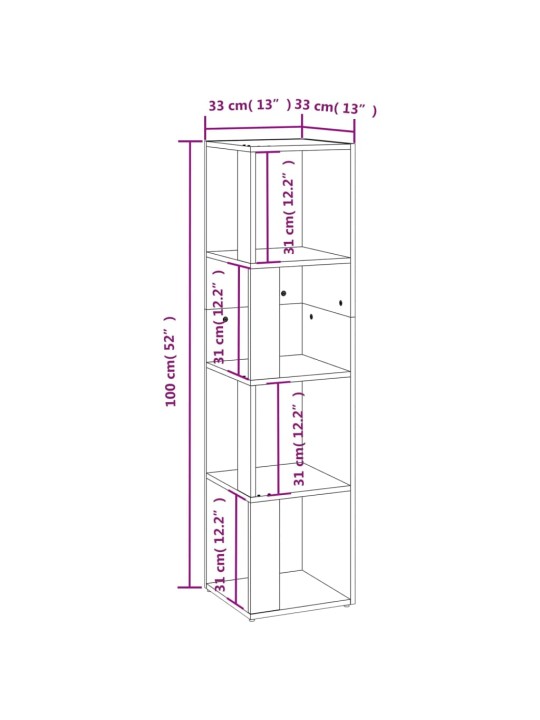 Nurgakapp, hall 33 x 33 x 132 cm, puitlaastplaat