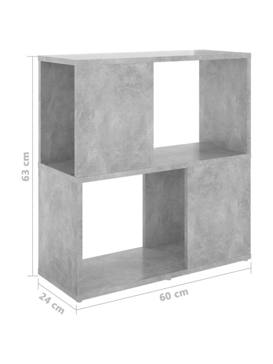RAAMATURIIUL, BETOONHALL, 60 X 24 X 63 CM, PUITLAASTPLAAT