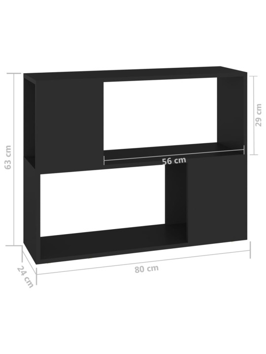 Telerialus, must, 80 x 24 x 63 cm, puitlaastplaat