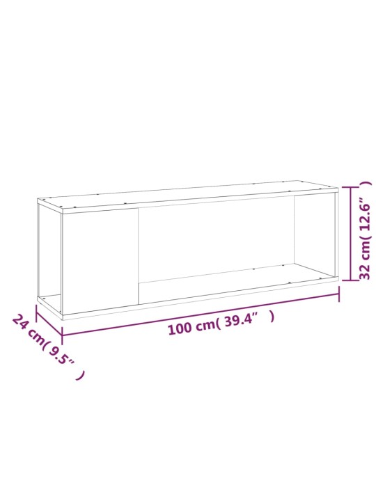 Telerialus, must, 100 x 24 x 32 cm, puitlaastplaat