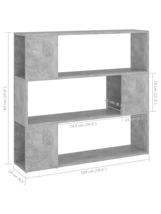 Raamaturiiul/ruumijagaja, betoonhall, 100 x 24 x 94 cm