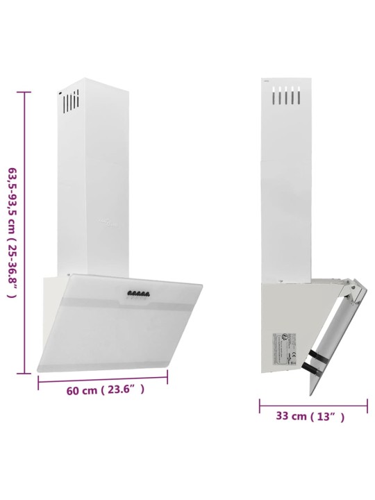 Pliidikubu 60 cm teras ja karastatud klaas valge