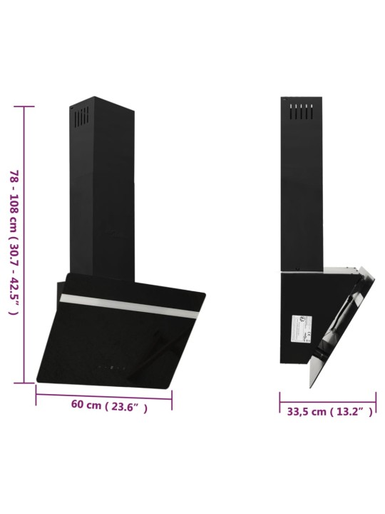 Pliidikubu, 60 cm, teras ja karastatud klaas, must