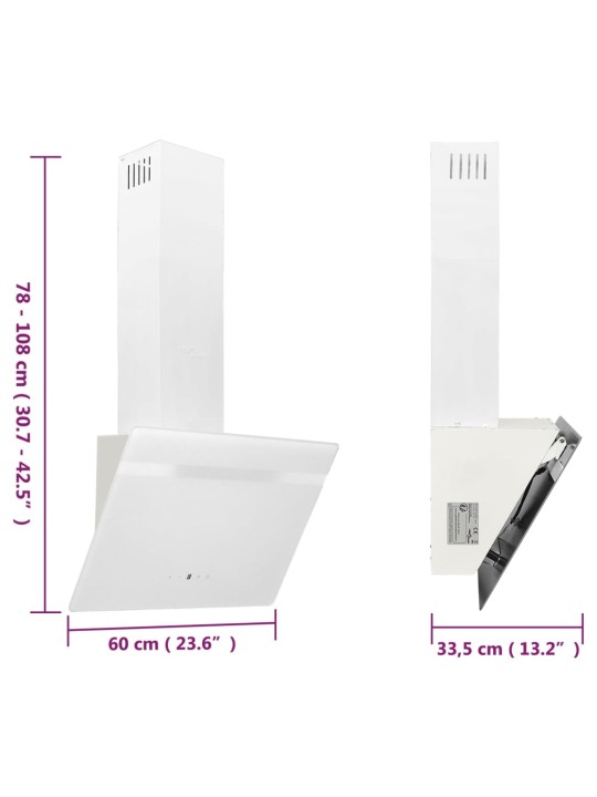 Pliidikubu, 60 cm, teras ja karastatud klaas, valge