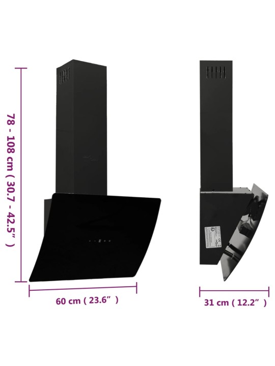 Pliidikubu, 60 cm, teras ja karastatud klaas, must