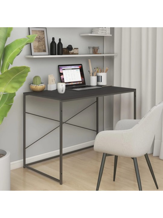 Kirjutuslaud, must 110x60x70 cm puitlaastplaat