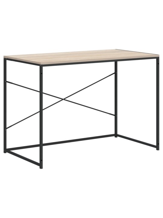 Kirjutuslaud, must ja tamm 110x60x70 cm puitlaastplaat
