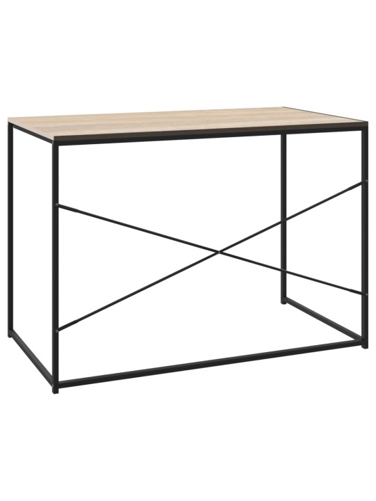 Kirjutuslaud, must ja tamm 110x60x70 cm puitlaastplaat