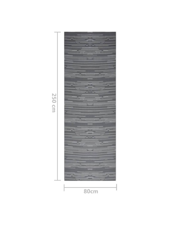 Välivaip arakil antratsiit 80x250 cm pp