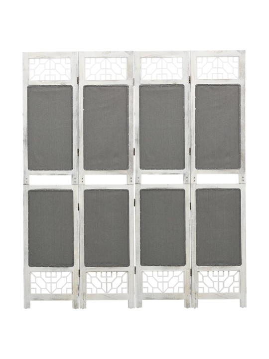 338555 4-panel room divider grey 140x165 cm fabric