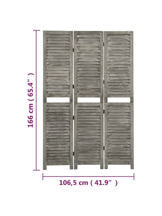 3 paneeliga sirm, hall, 106,5 x 166 cm, toekas puit